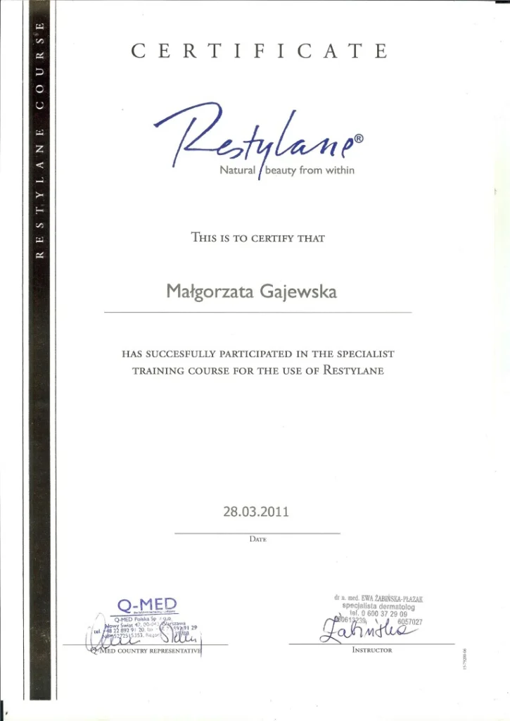 gajewska.eu - certyfikaty